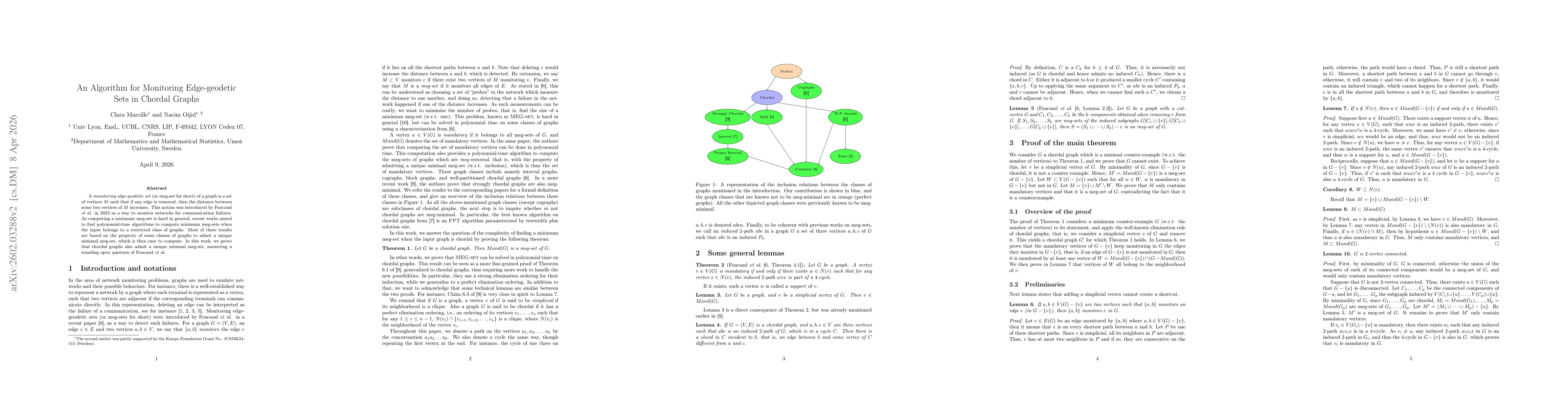 Thumbnail for An Algorithm for Monitoring Edge-geodetic Sets in Chordal Graphs