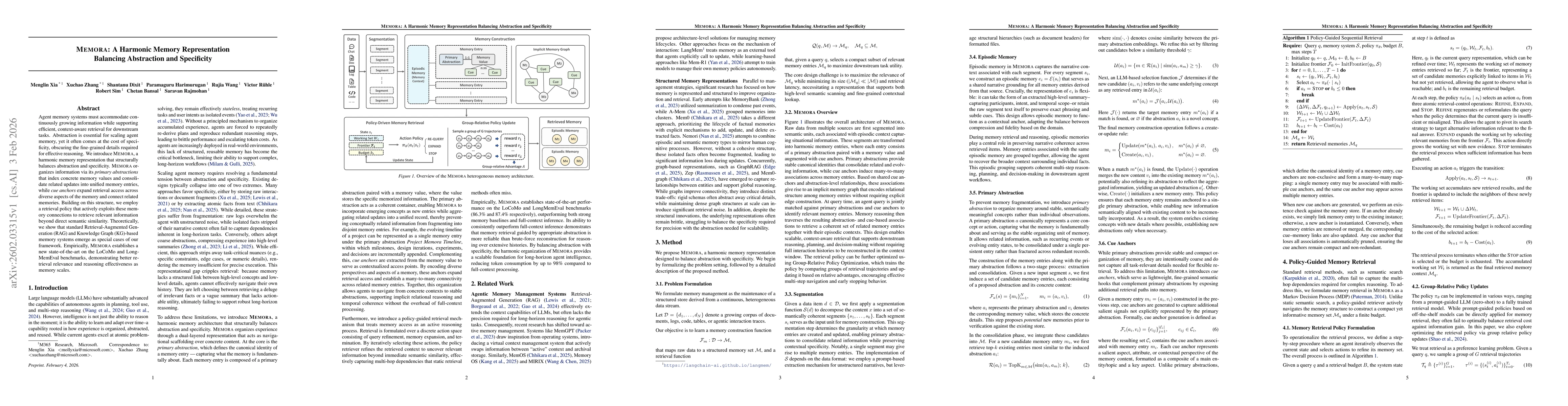 Thumbnail for Memora: A Harmonic Memory Representation Balancing Abstraction and Specificity