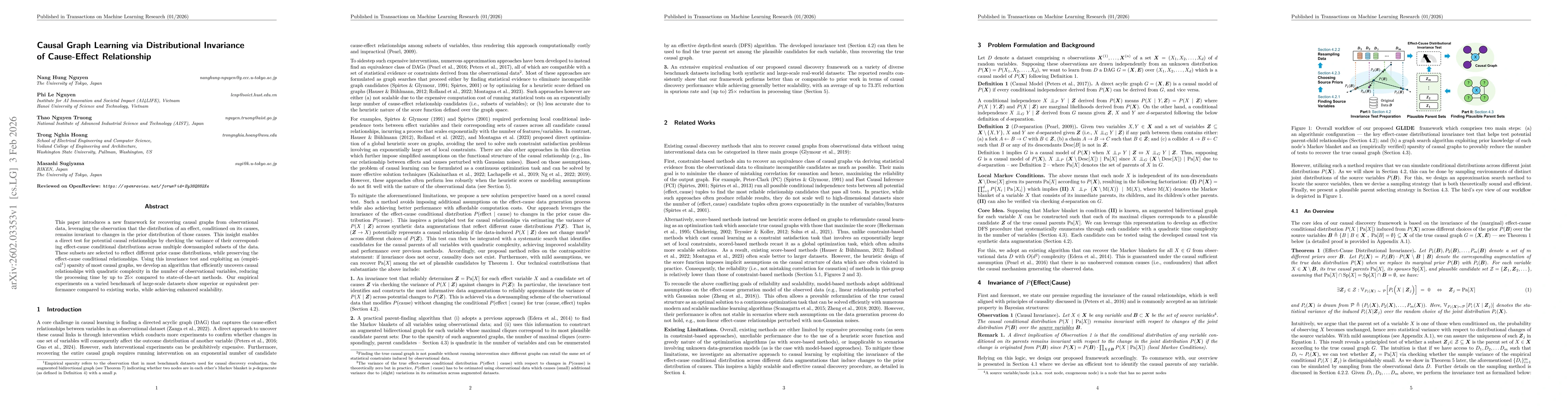 Thumbnail for Causal Graph Learning via Distributional Invariance of Cause-Effect Relationship
