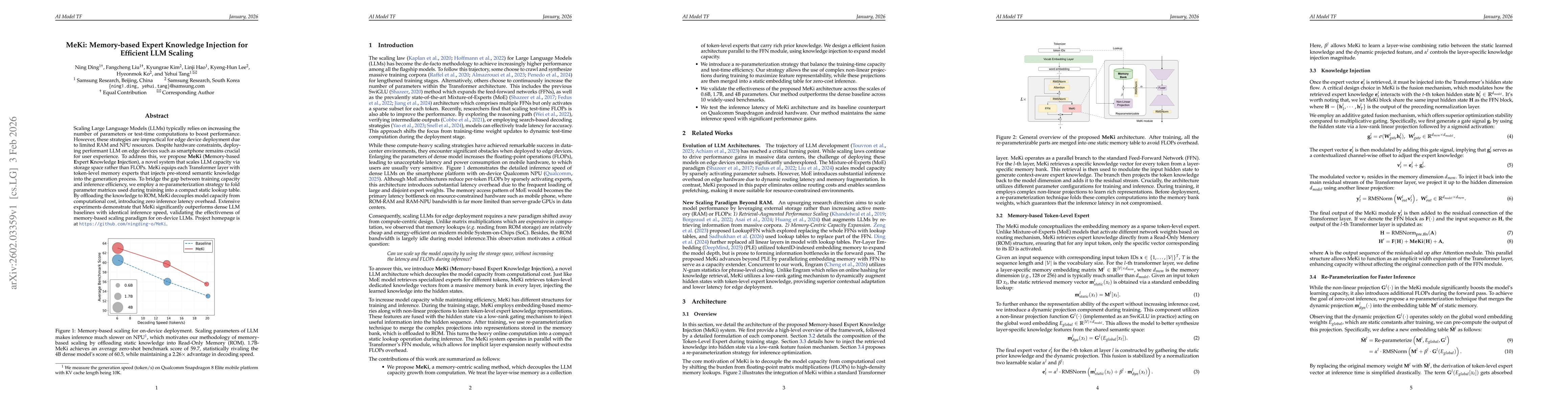Thumbnail for MeKi: Memory-based Expert Knowledge Injection for Efficient LLM Scaling