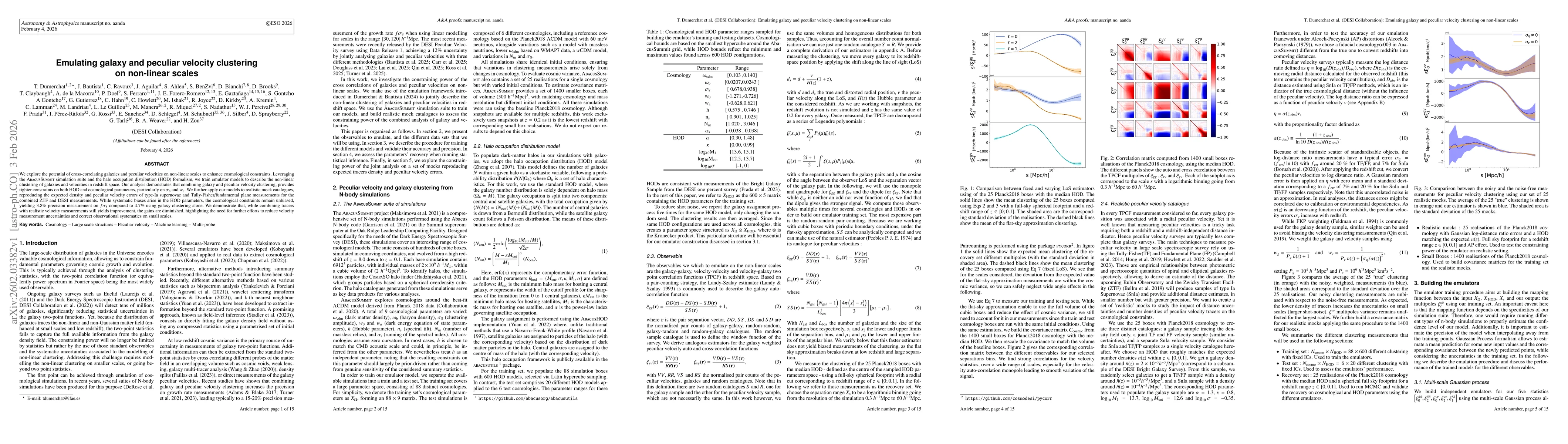 Thumbnail for Emulating galaxy and peculiar velocity clustering on non-linear scales