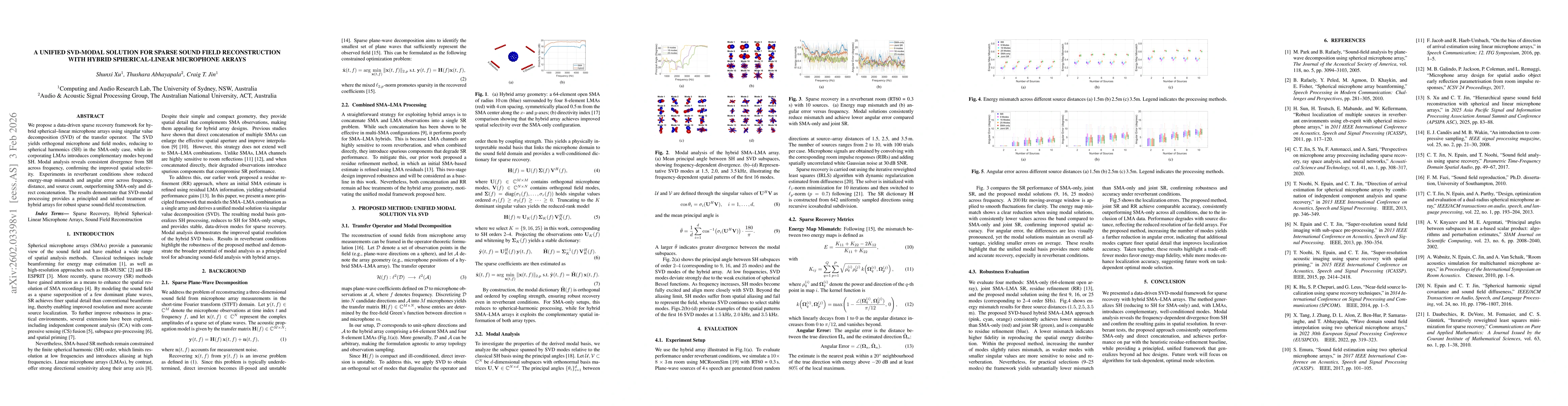 Thumbnail for A Unified SVD-Modal Solution for Sparse Sound Field Reconstruction with Hybrid Spherical-Linear Microphone Arrays