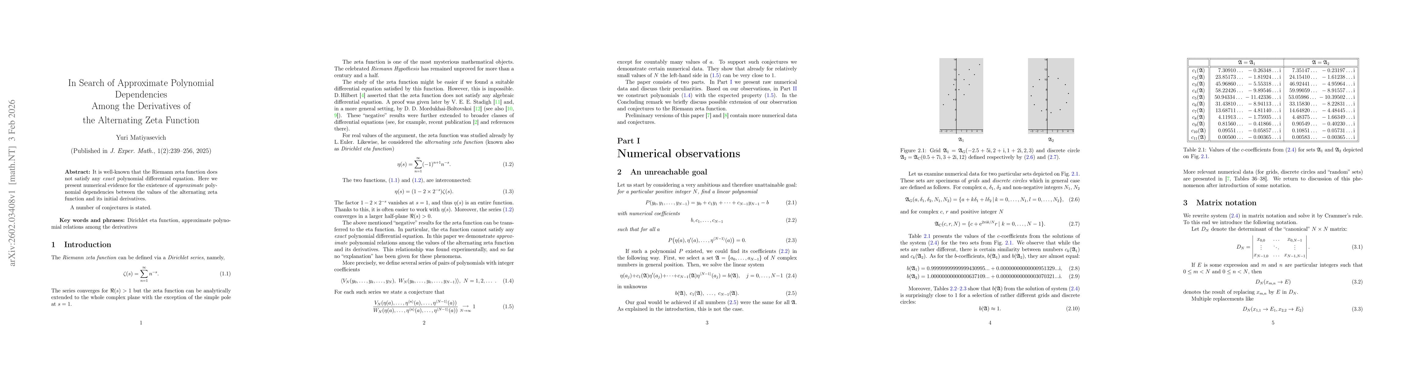 Thumbnail for In Search of Approximate Polynomial Dependencies Among the Derivatives of the Alternating Zeta Function