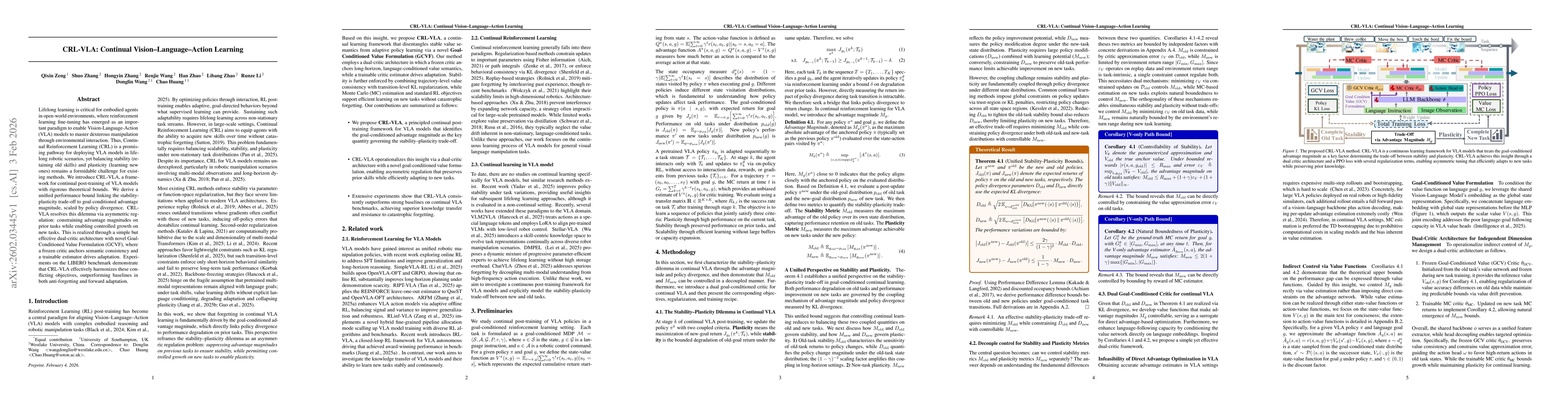 Thumbnail for CRL-VLA: Continual Vision-Language-Action Learning