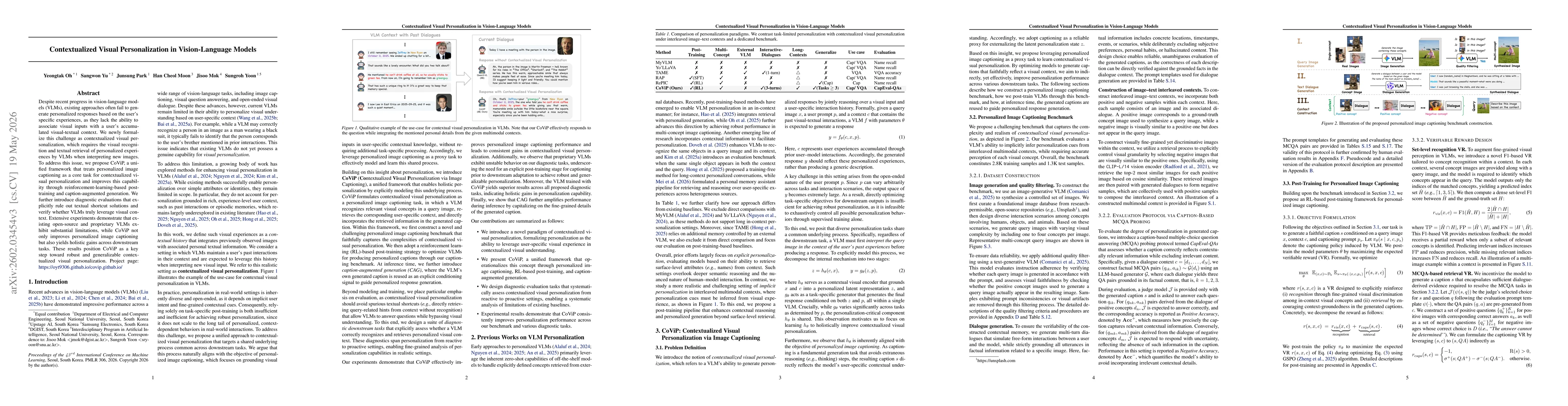 Thumbnail for Contextualized Visual Personalization in Vision-Language Models