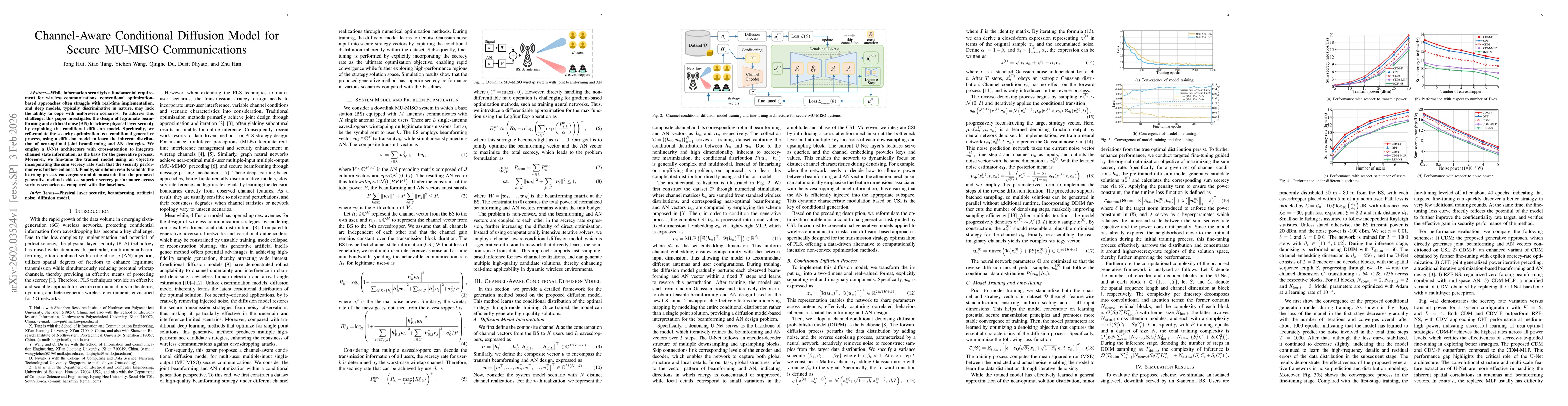 Thumbnail for Channel-Aware Conditional Diffusion Model for Secure MU-MISO Communications