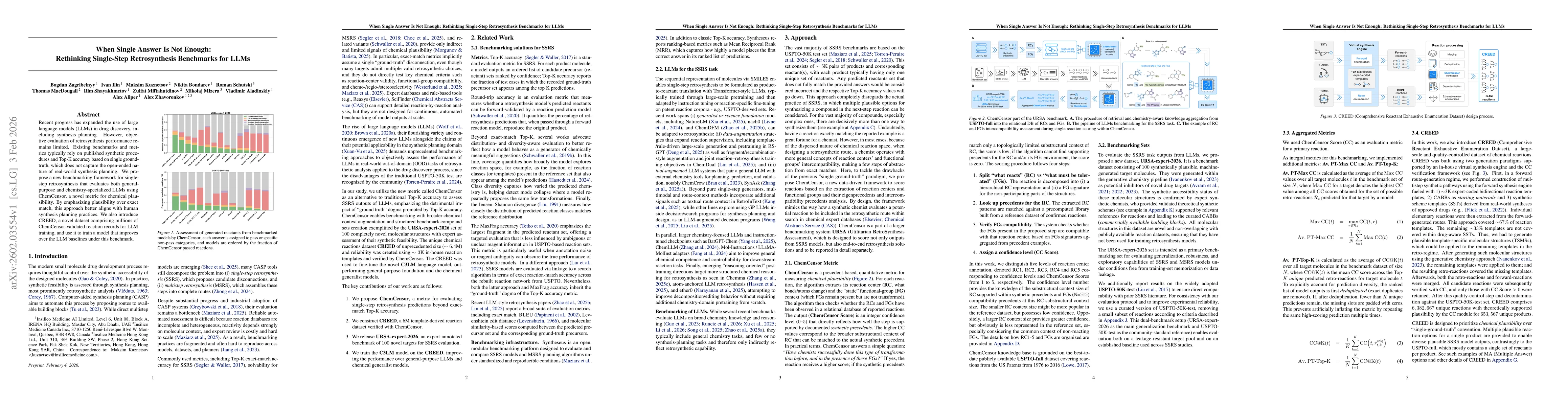Thumbnail for When Single Answer Is Not Enough: Rethinking Single-Step Retrosynthesis Benchmarks for LLMs