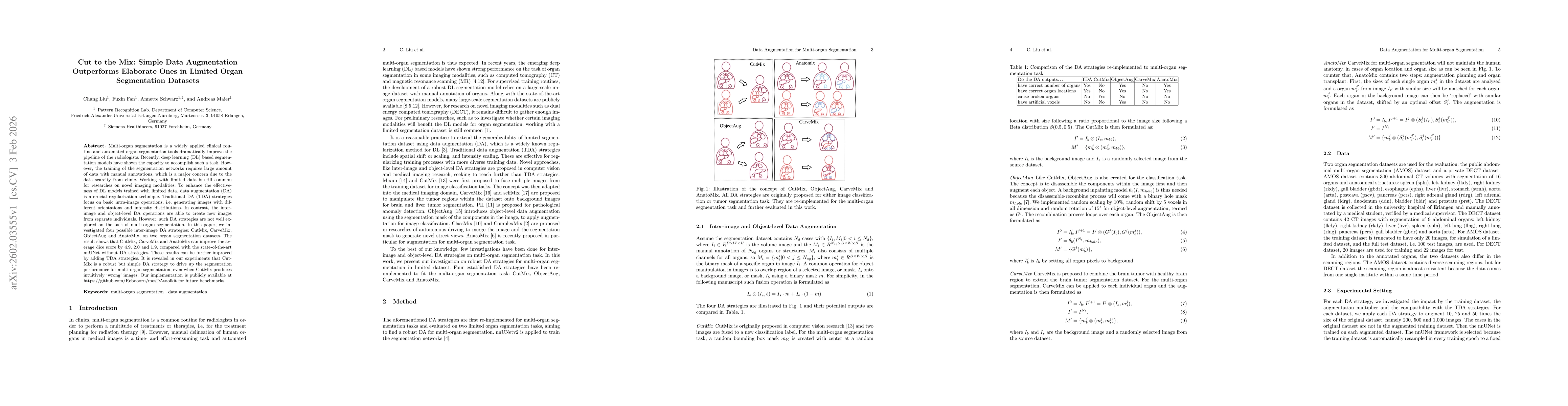 Thumbnail for Cut to the Mix: Simple Data Augmentation Outperforms Elaborate Ones in Limited Organ Segmentation Datasets