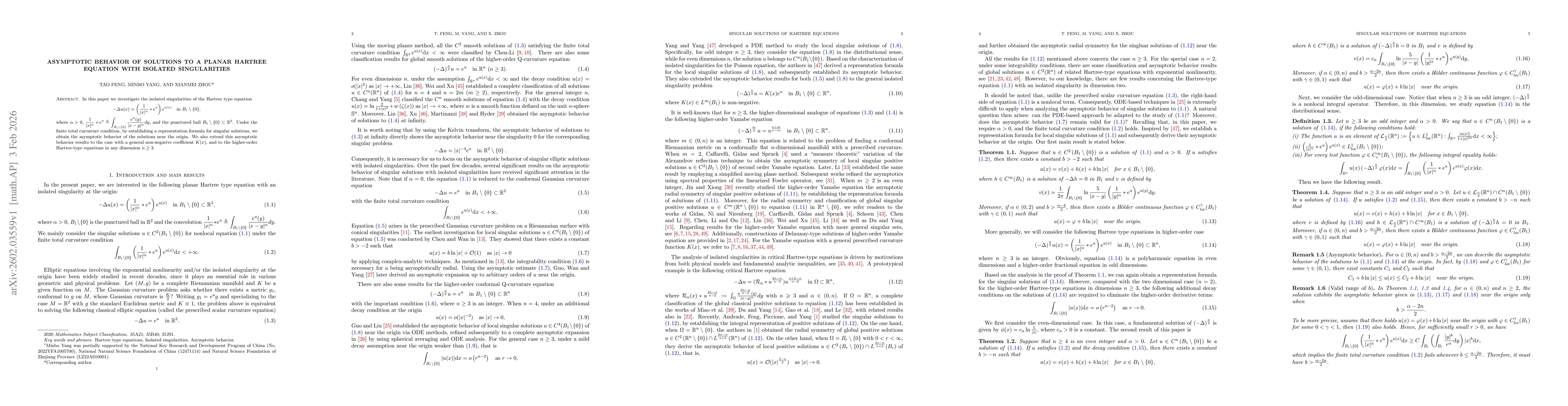 Thumbnail for Asymptotic behavior of solutions to a planar Hartree equation with isolated singularities