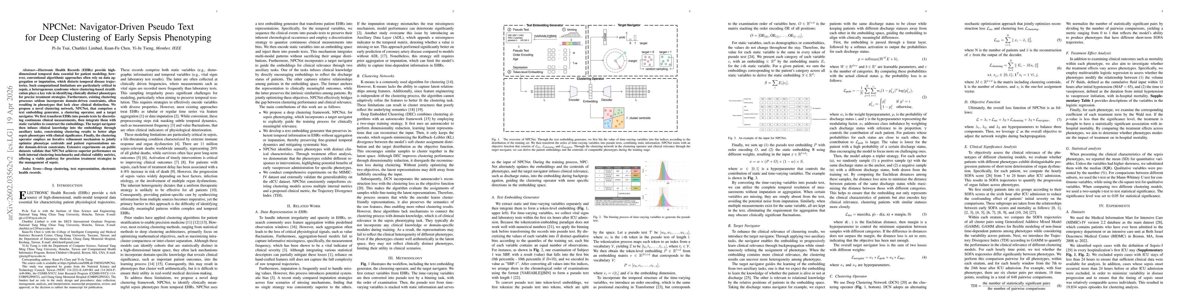 Thumbnail for NPCNet: Navigator-Driven Pseudo Text for Deep Clustering of Early Sepsis Phenotyping