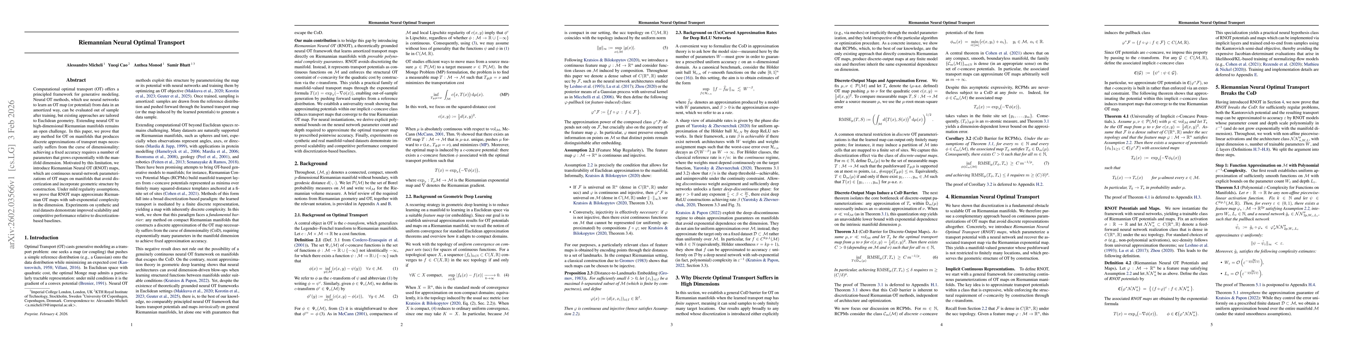 Thumbnail for Riemannian Neural Optimal Transport