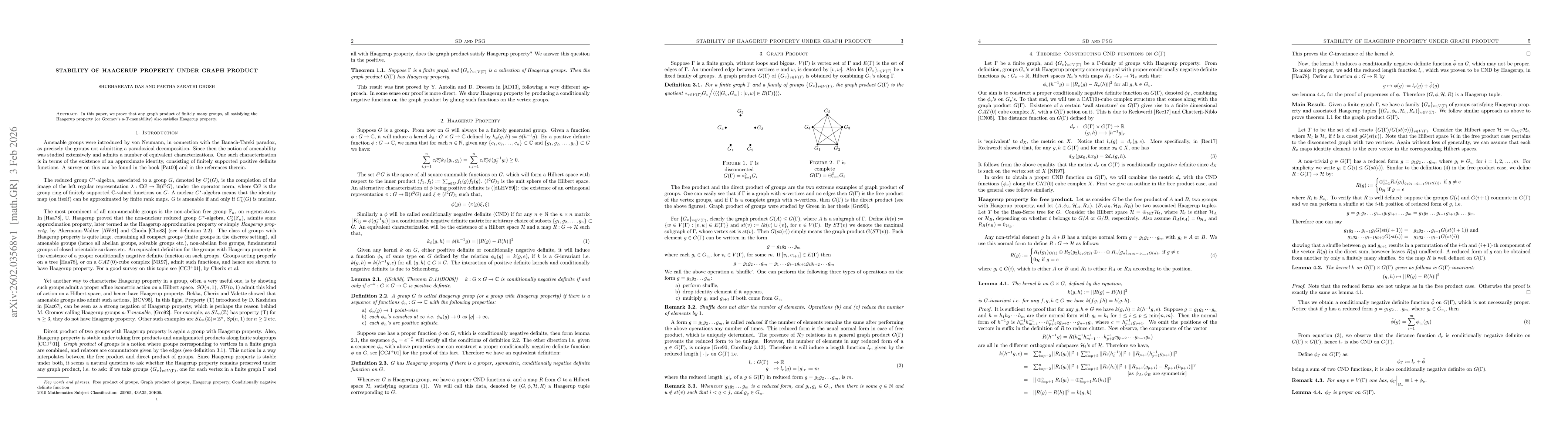 Thumbnail for Stability of Haagerup property under graph product