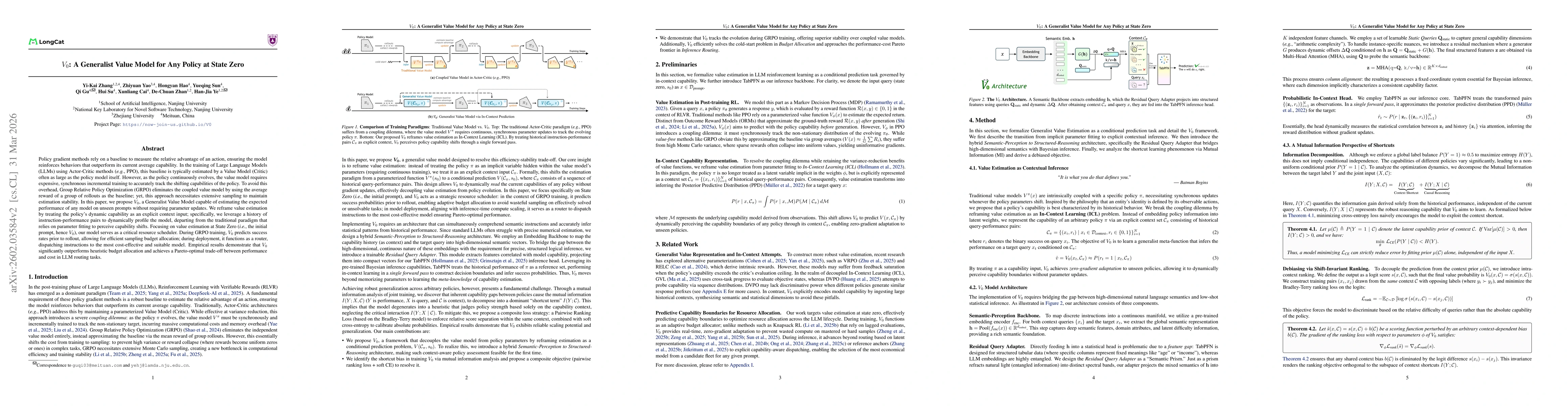 Thumbnail for $V_0$: A Generalist Value Model for Any Policy at State Zero