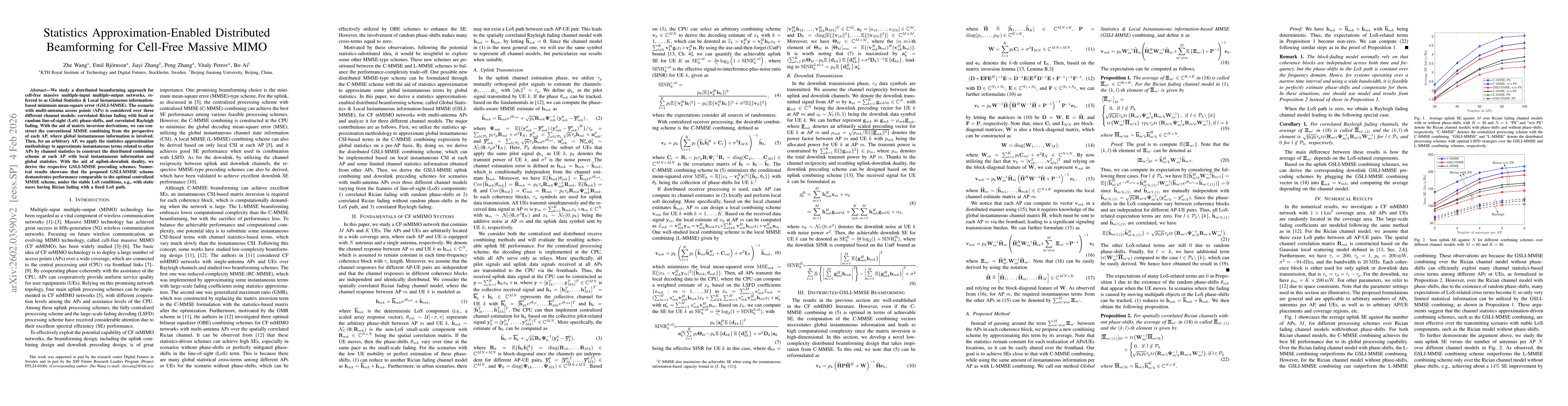 Thumbnail for Statistics Approximation-Enabled Distributed Beamforming for Cell-Free Massive MIMO
