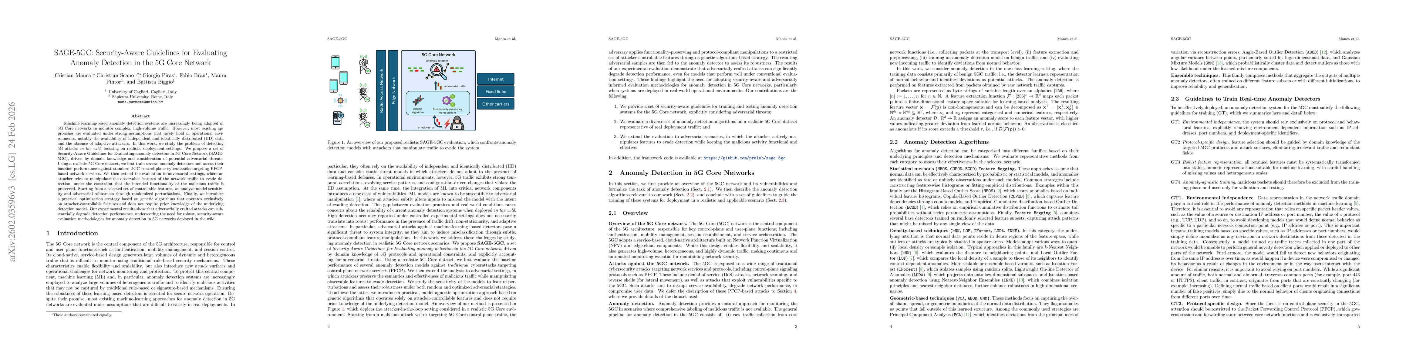 Thumbnail for SAGE-5GC: Security-Aware Guidelines for Evaluating Anomaly Detection in the 5G Core Network