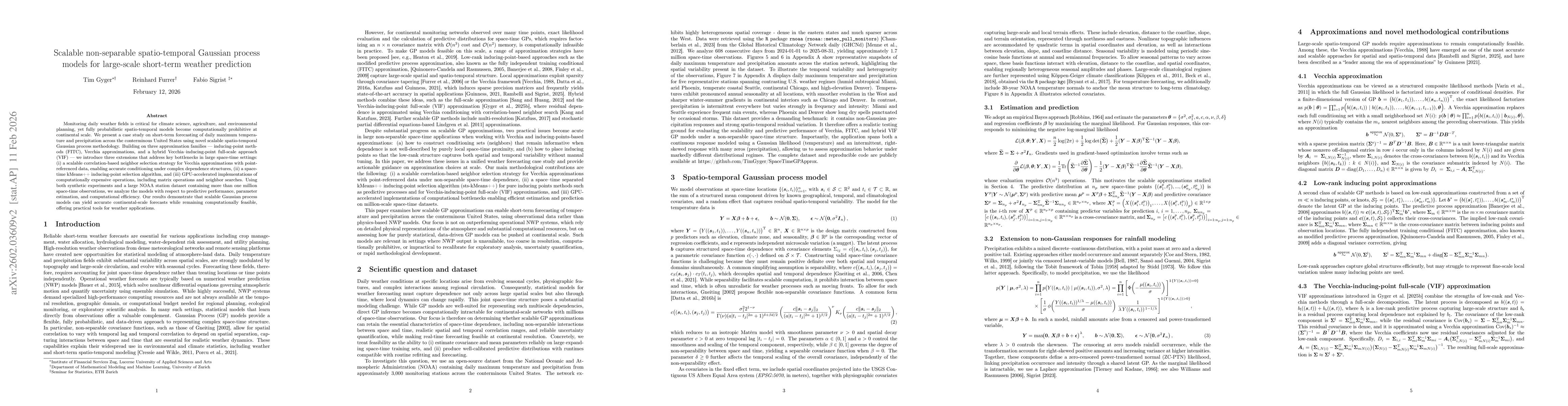 Thumbnail for Scalable non-separable spatio-temporal Gaussian process models for large-scale short-term weather prediction