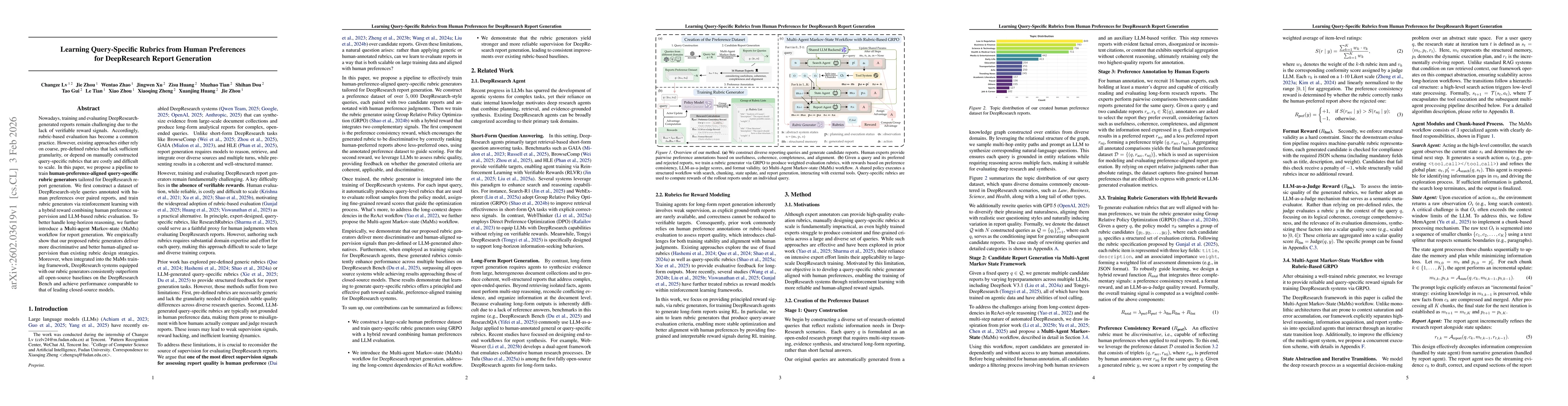 Thumbnail for Learning Query-Specific Rubrics from Human Preferences for DeepResearch Report Generation
