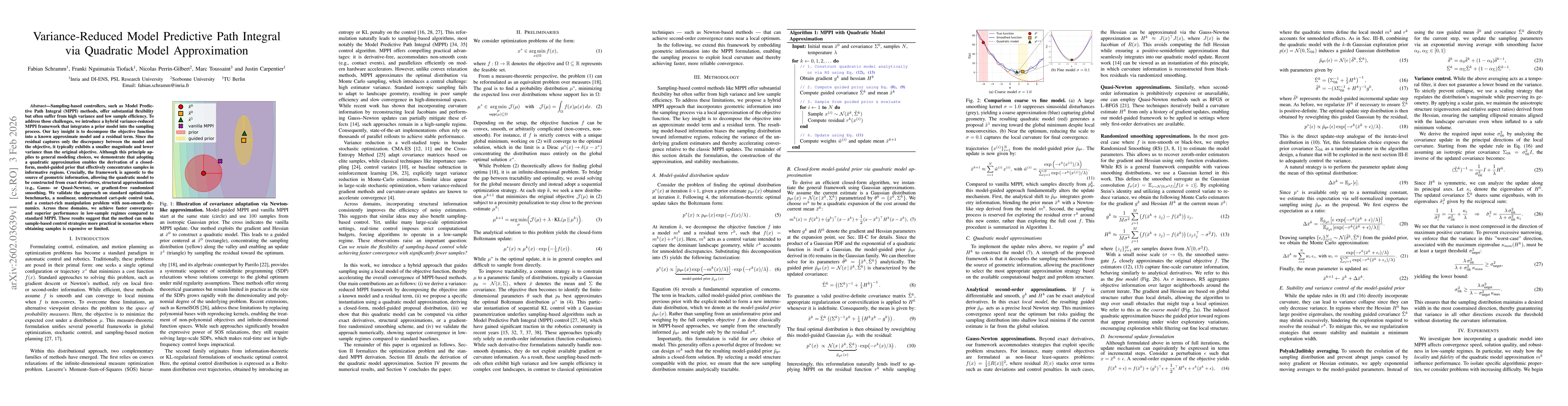 Thumbnail for Variance-Reduced Model Predictive Path Integral via Quadratic Model Approximation