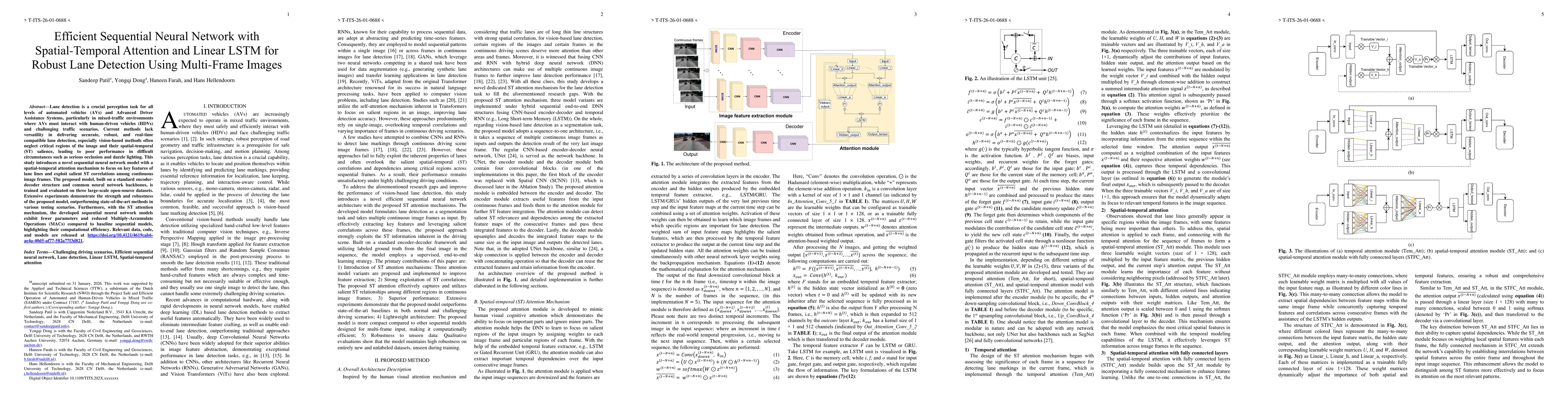 Thumbnail for Efficient Sequential Neural Network with Spatial-Temporal Attention and Linear LSTM for Robust Lane Detection Using Multi-Frame Images
