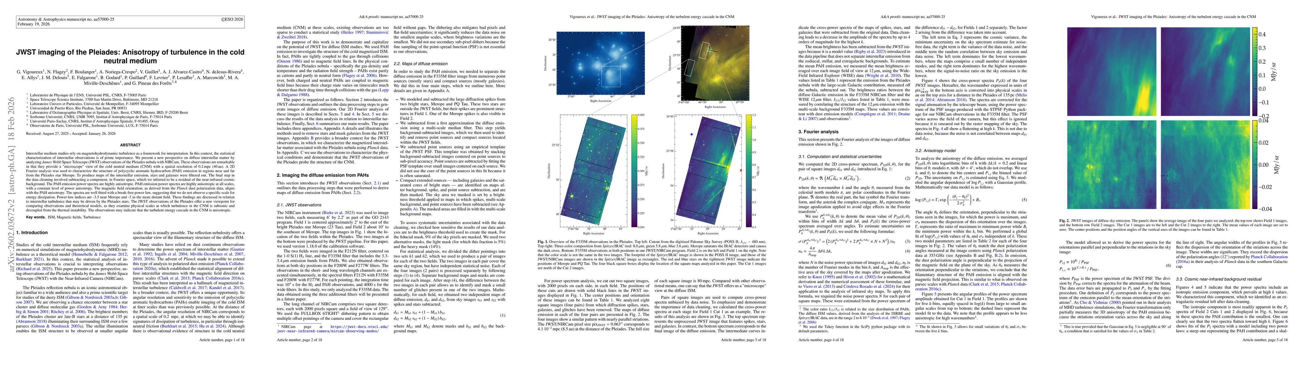 Thumbnail for JWST imaging of the Pleiades: anisotropy of turbulence in the cold neutral medium