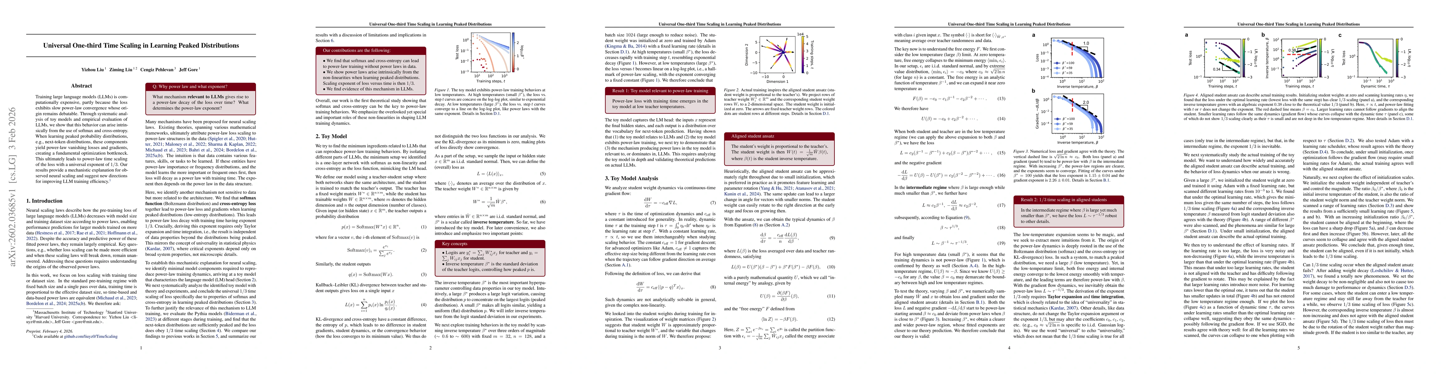Thumbnail for Universal One-third Time Scaling in Learning Peaked Distributions