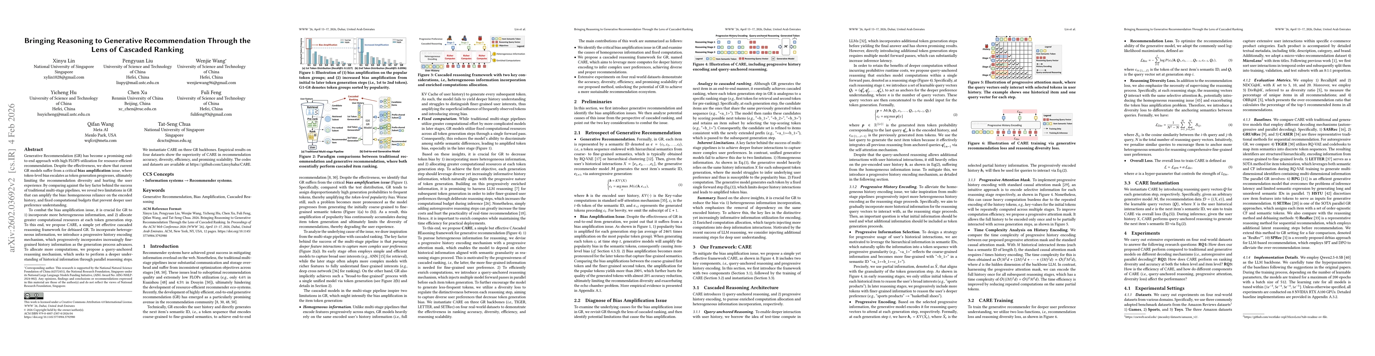 Thumbnail for Bringing Reasoning to Generative Recommendation Through the Lens of Cascaded Ranking