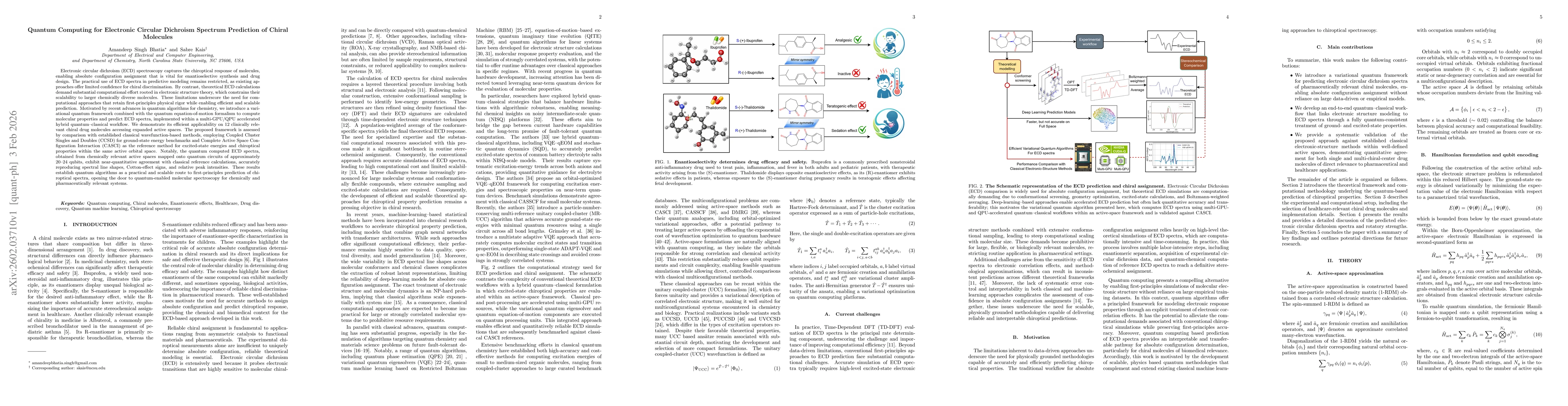 Thumbnail for Quantum Computing for Electronic Circular Dichroism Spectrum Prediction of Chiral Molecules