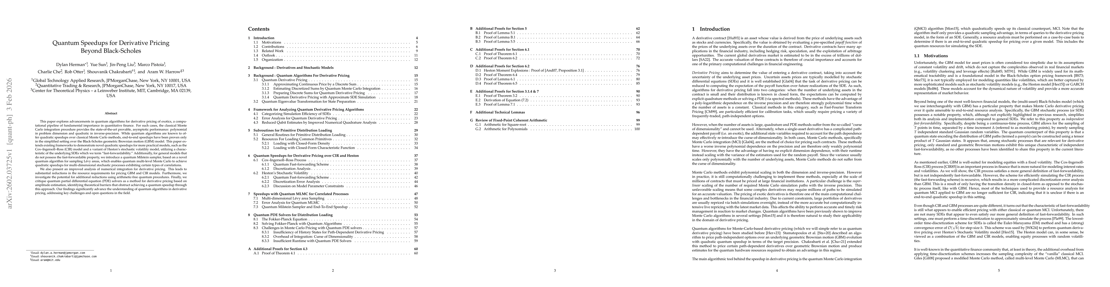 Thumbnail for Quantum Speedups for Derivative Pricing Beyond Black-Scholes