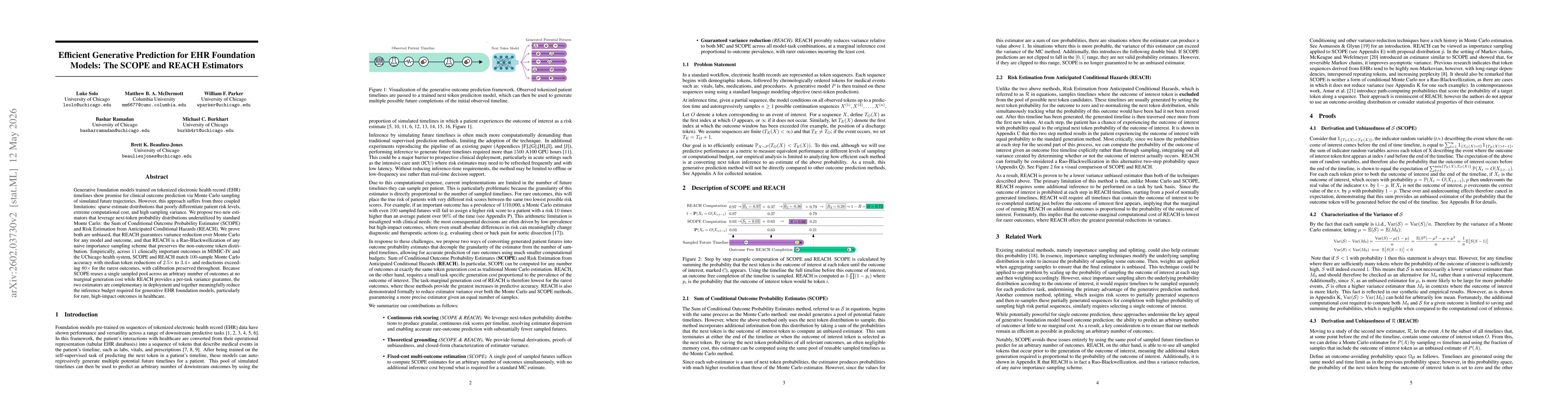 Thumbnail for Efficient Variance-reduced Estimation from Generative EHR Models: The SCOPE and REACH Estimators