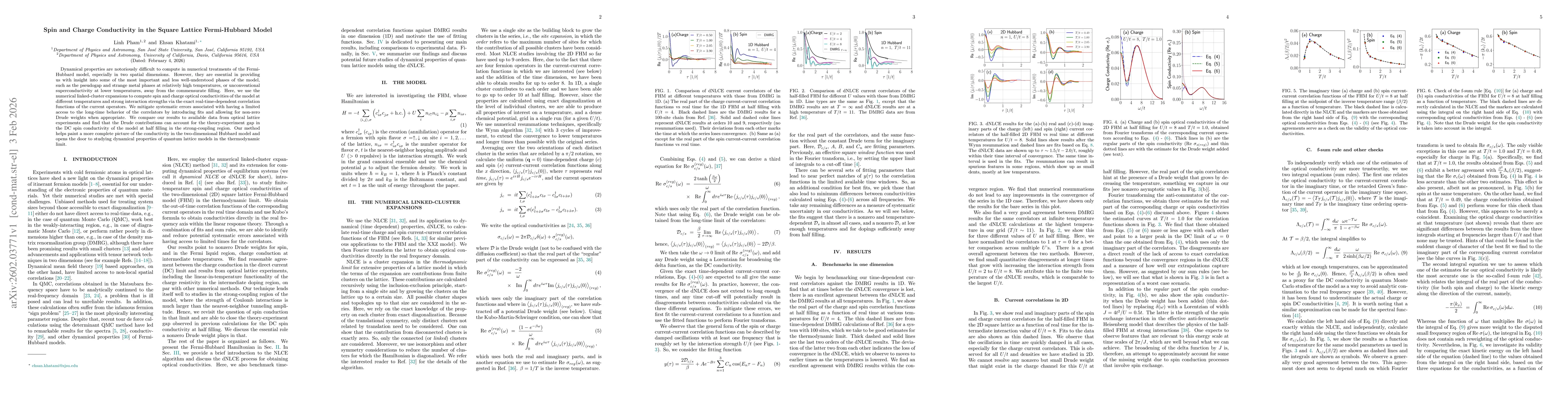 Thumbnail for Spin and Charge Conductivity in the Square Lattice Fermi-Hubbard Model