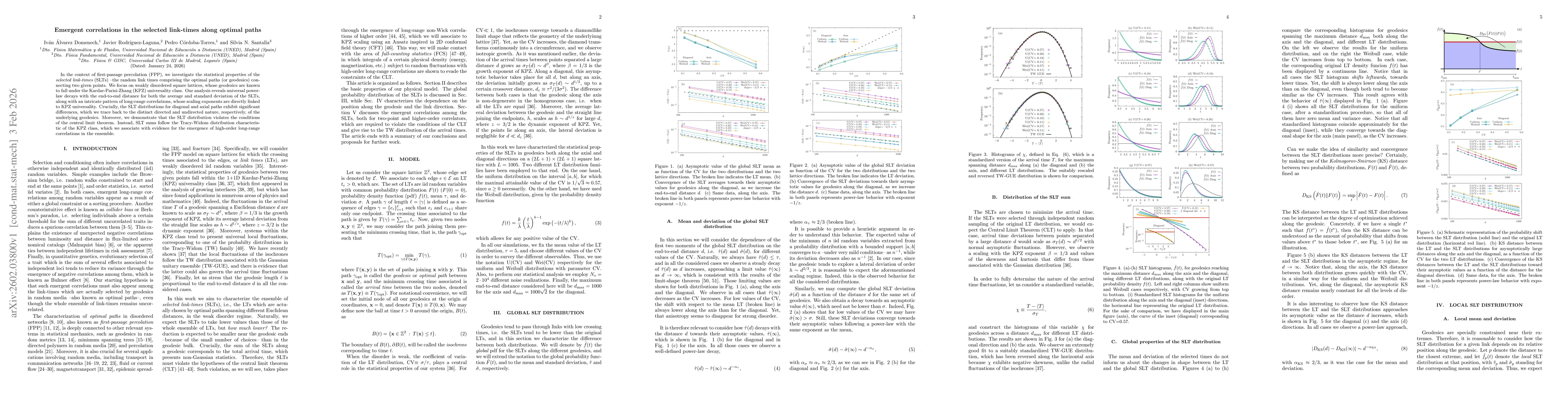 Thumbnail for Emergent correlations in the selected link-times along optimal paths