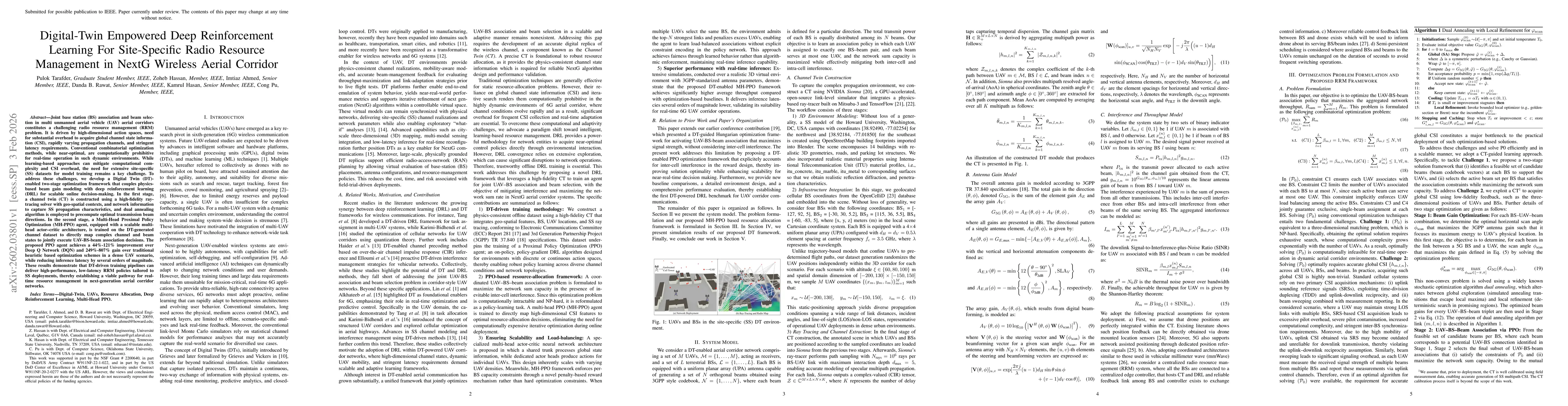 Thumbnail for Digital-Twin Empowered Deep Reinforcement Learning For Site-Specific Radio Resource Management in NextG Wireless Aerial Corridor