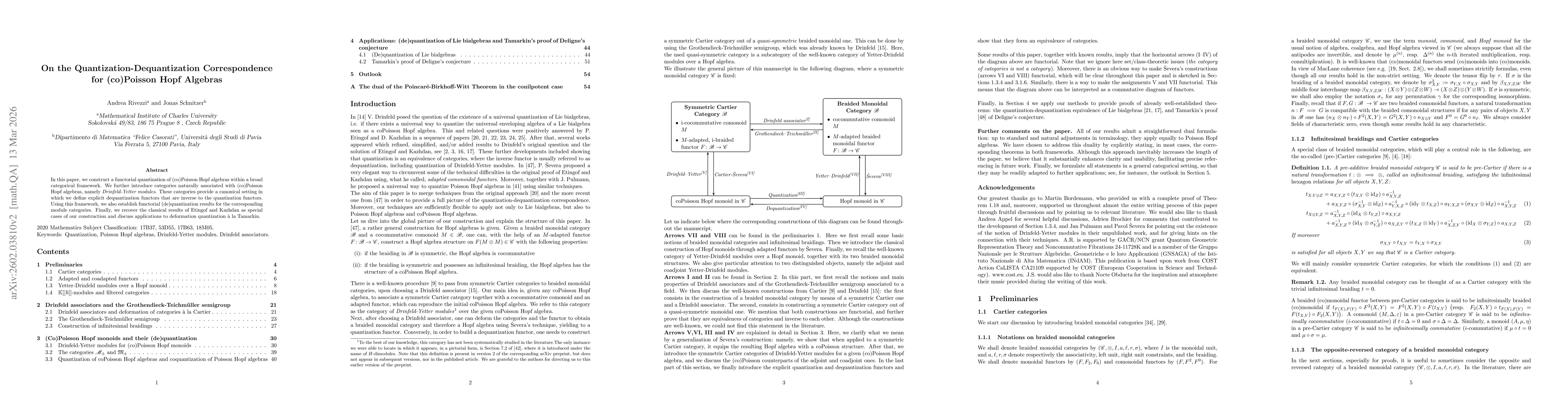 Thumbnail for On the Quantization-Dequantization Correspondence for (co)Poisson Hopf Algebras