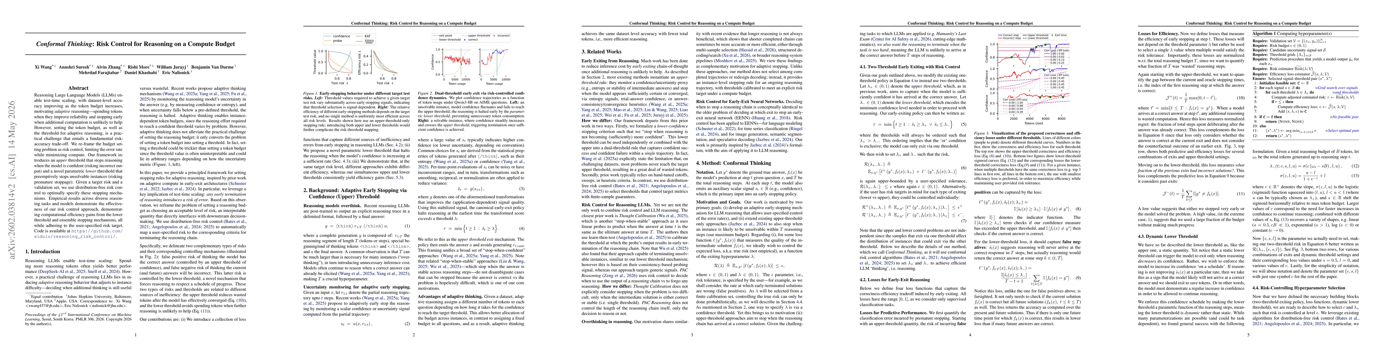 Thumbnail for Conformal Thinking: Risk Control for Reasoning on a Compute Budget