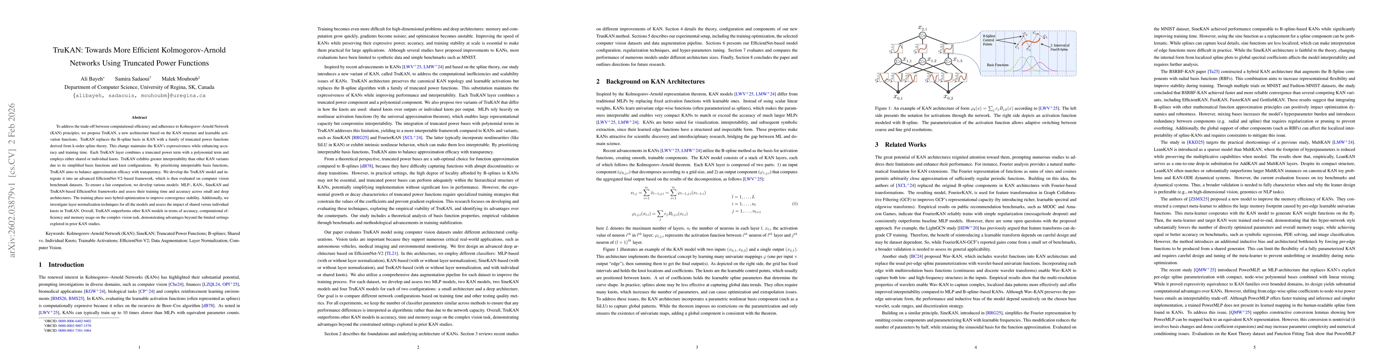 Thumbnail for TruKAN: Towards More Efficient Kolmogorov-Arnold Networks Using Truncated Power Functions