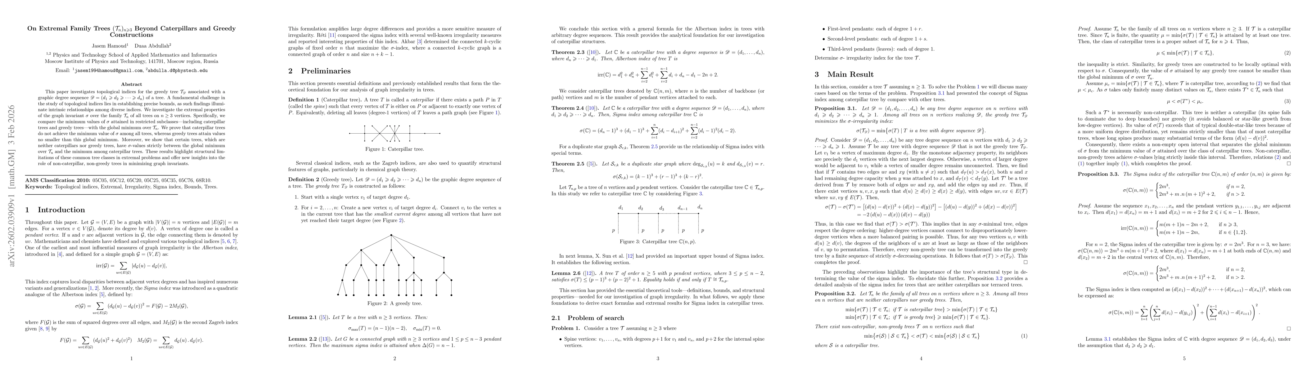 Thumbnail for On Extremal Family Trees $(\mathcal{T}_n)_{n\geqslant 3}$ Beyond Caterpillars and Greedy Constructions
