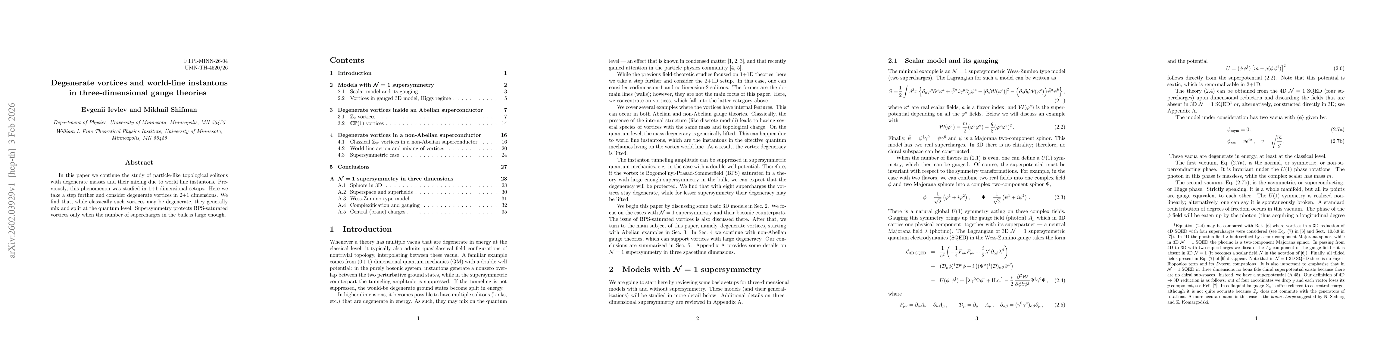 Thumbnail for Degenerate vortices and world-line instantons in three-dimensional gauge theories