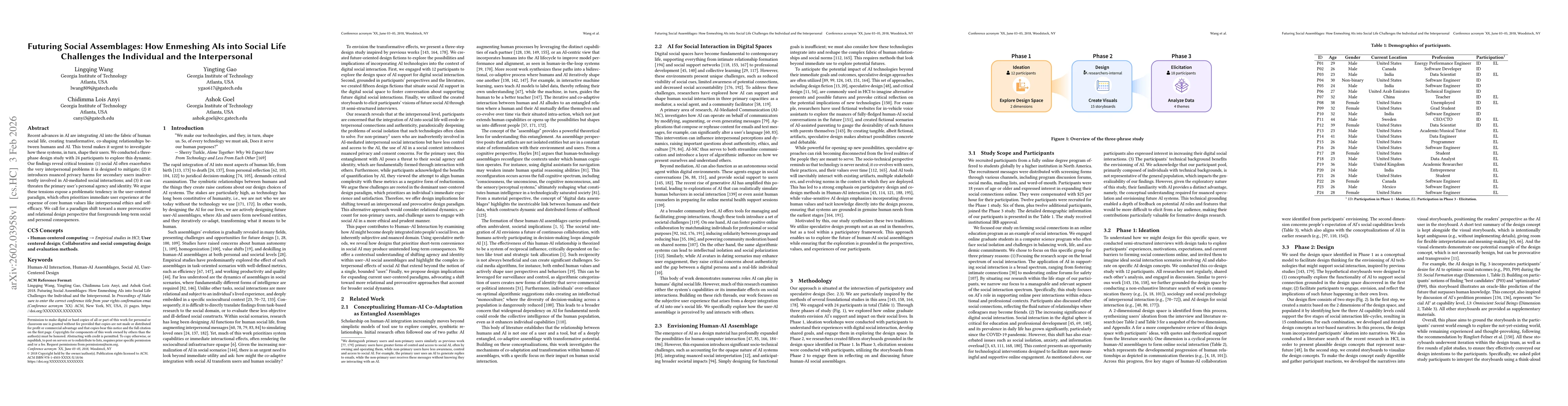 Thumbnail for Futuring Social Assemblages: How Enmeshing AIs into Social Life Challenges the Individual and the Interpersonal
