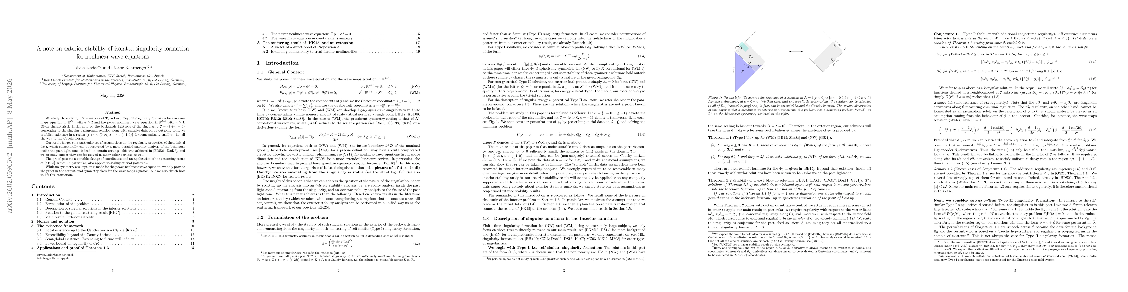 Thumbnail for A note on exterior stability of finite time singularity formation for nonlinear wave equations