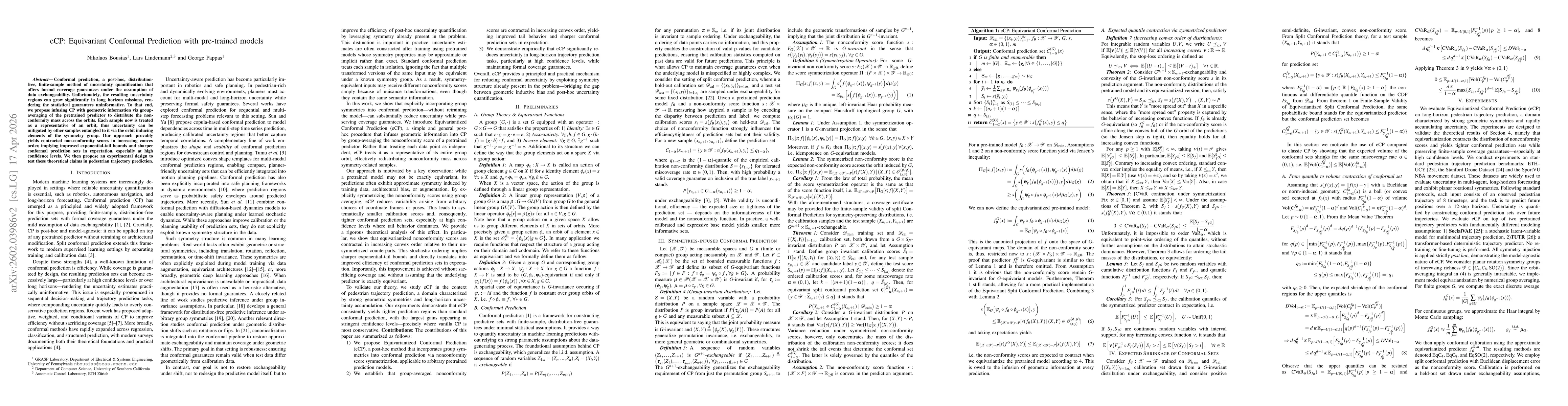 Thumbnail for eCP: Informative uncertainty quantification via Equivariantized Conformal Prediction with pre-trained models