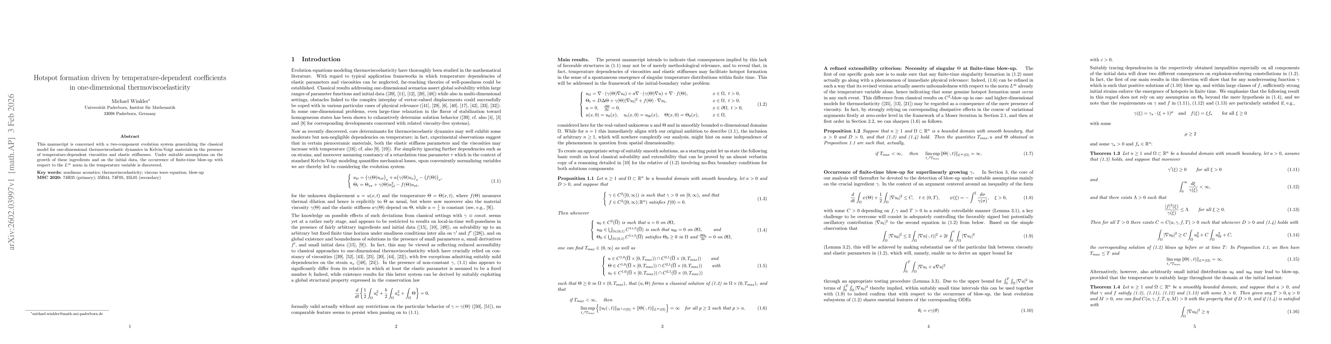Thumbnail for Hotspot formation driven by temperature-dependent coefficients in one-dimensional thermoviscoelasticity