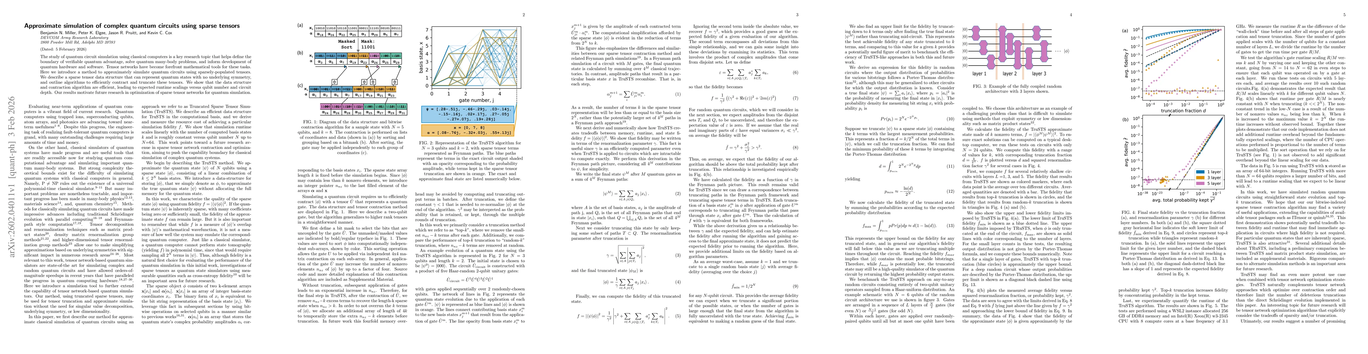 Thumbnail for Approximate simulation of complex quantum circuits using sparse tensors