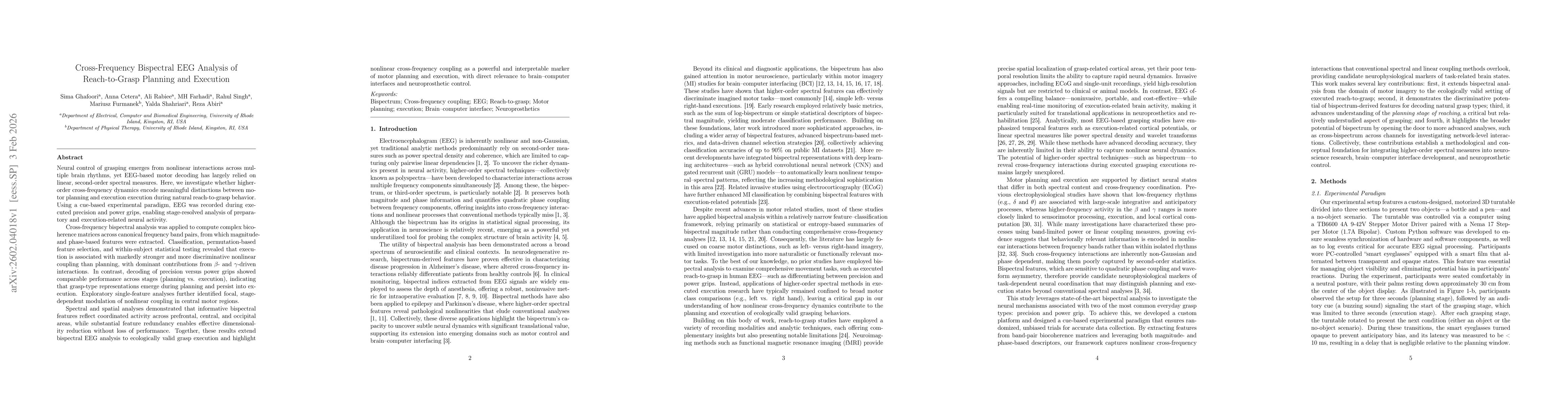 Thumbnail for Cross-Frequency Bispectral EEG Analysis of Reach-to-Grasp Planning and Execution