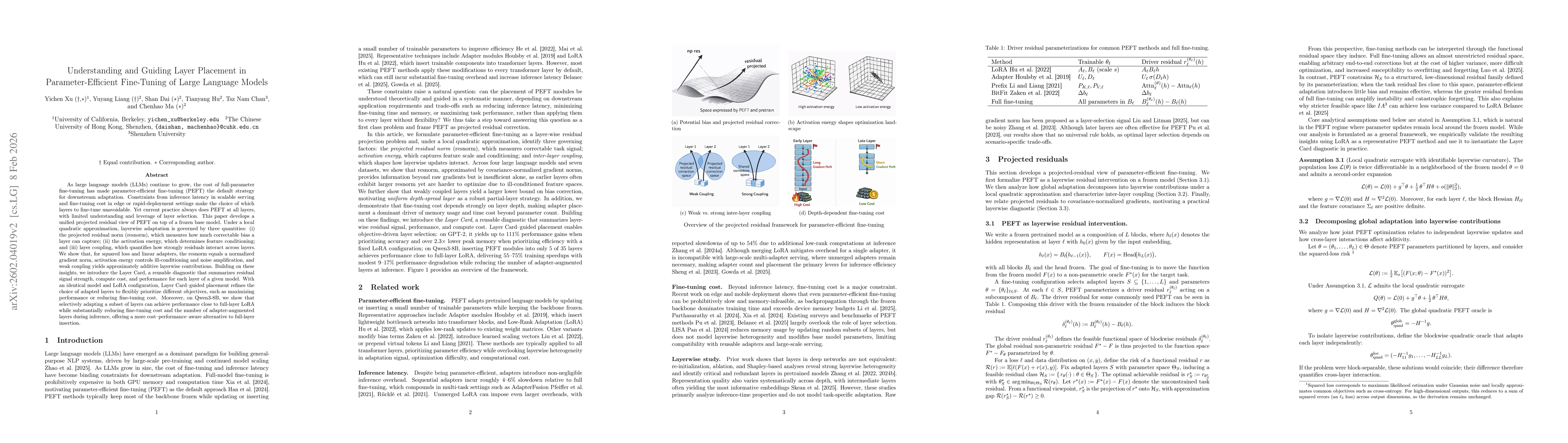 Thumbnail for Understanding and Guiding Layer Placement in Parameter-Efficient Fine-Tuning of Large Language Models