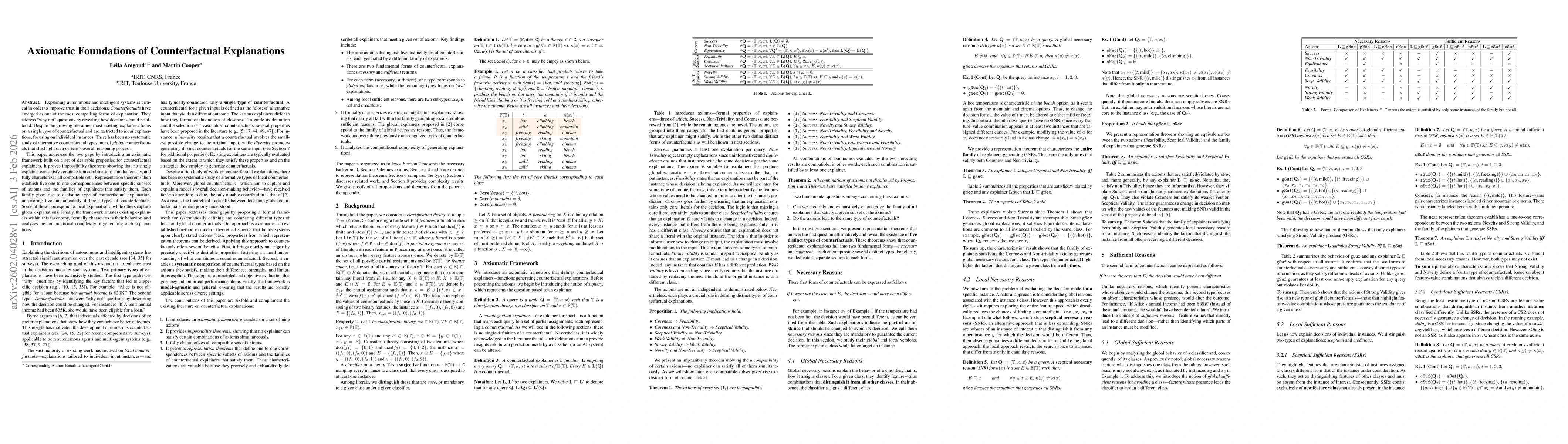 Thumbnail for Axiomatic Foundations of Counterfactual Explanations