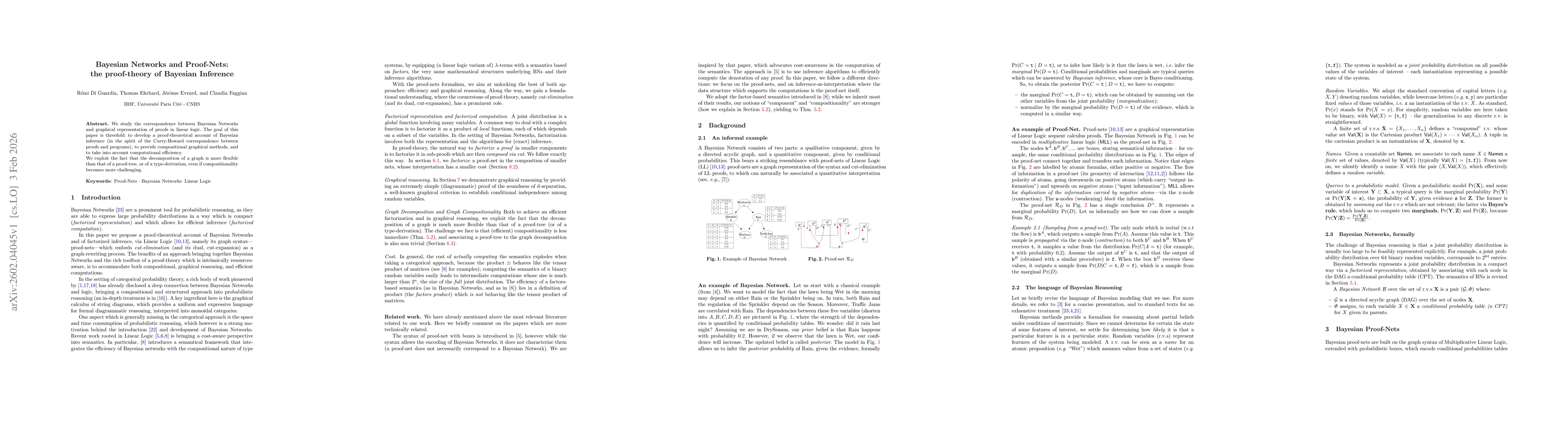 Thumbnail for Bayesian Networks and Proof-Nets: the proof-theory of Bayesian Inference