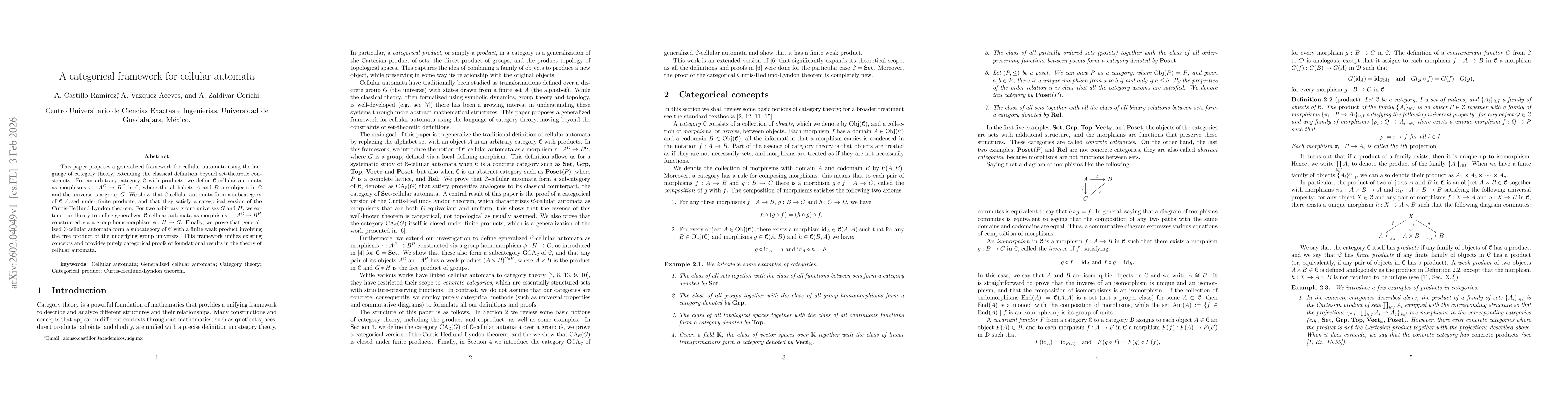 Thumbnail for A categorical framework for cellular automata