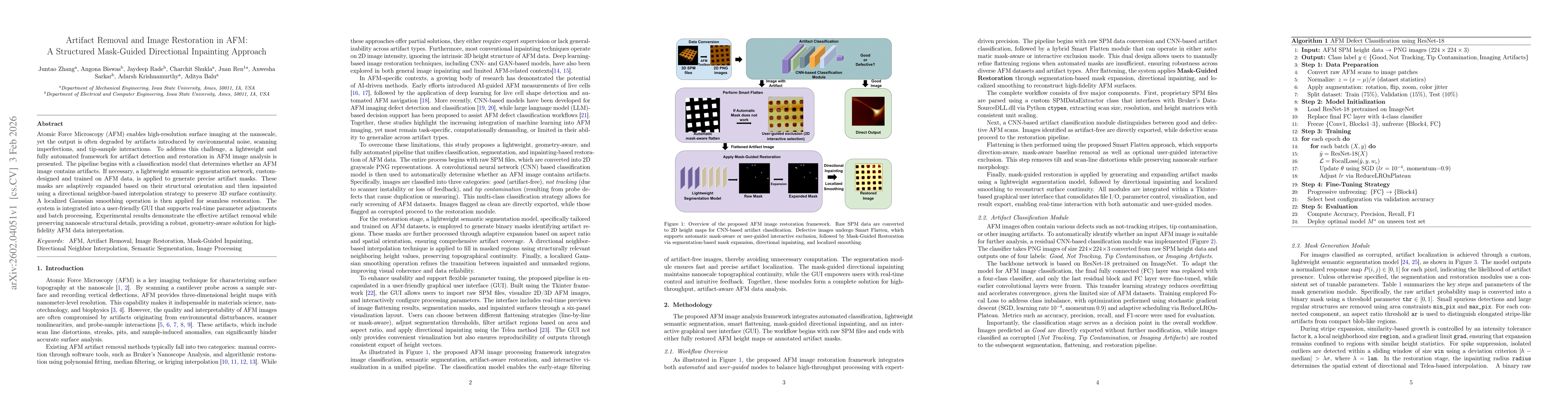 Thumbnail for Artifact Removal and Image Restoration in AFM:A Structured Mask-Guided Directional Inpainting Approach