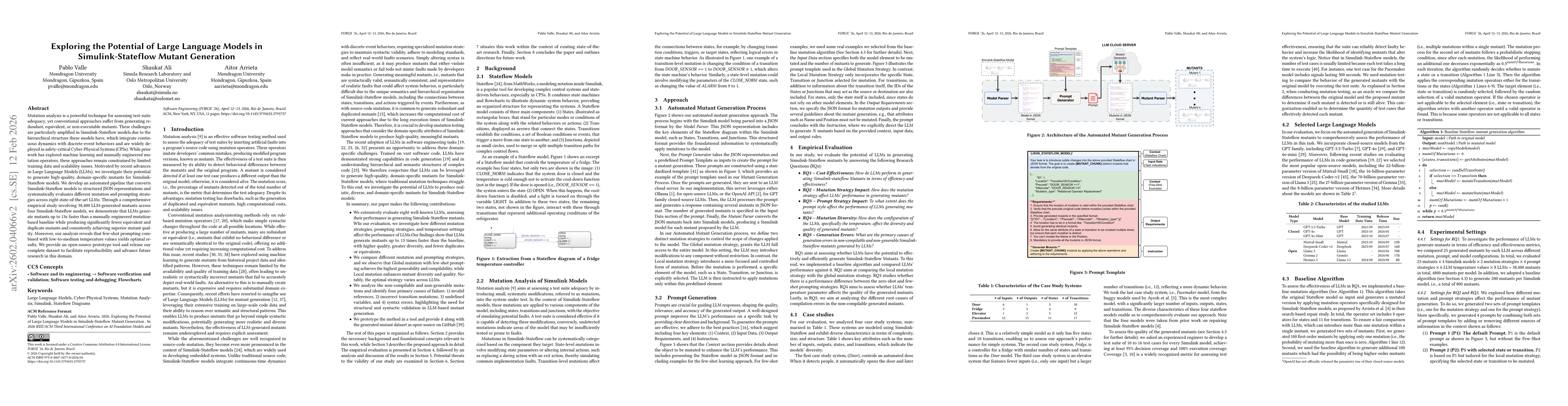 Thumbnail for Exploring the Potential of Large Language Models in Simulink-Stateflow Mutant Generation