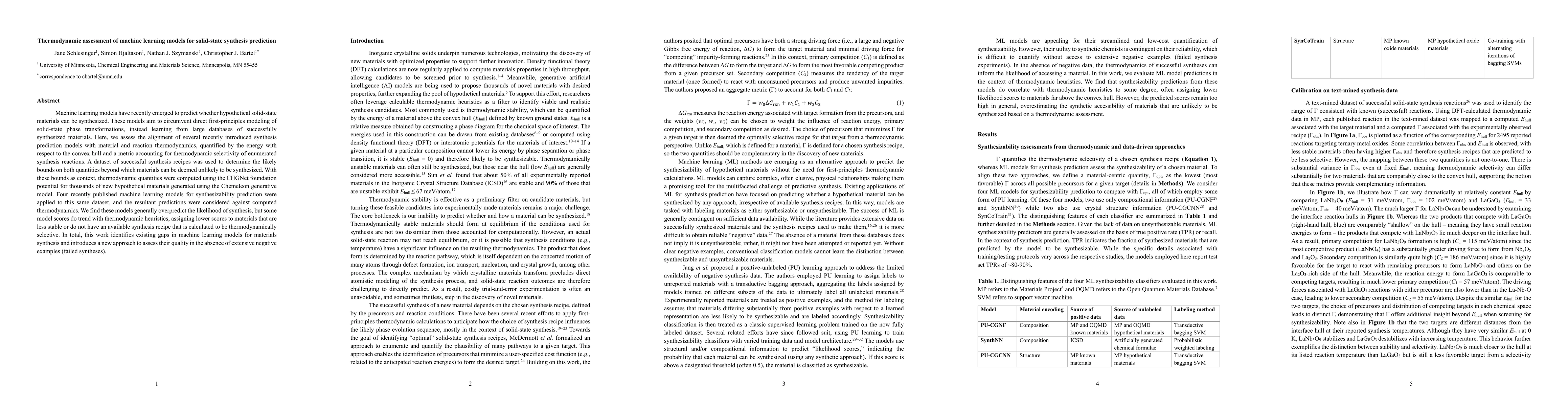 Thumbnail for Thermodynamic assessment of machine learning models for solid-state synthesis prediction